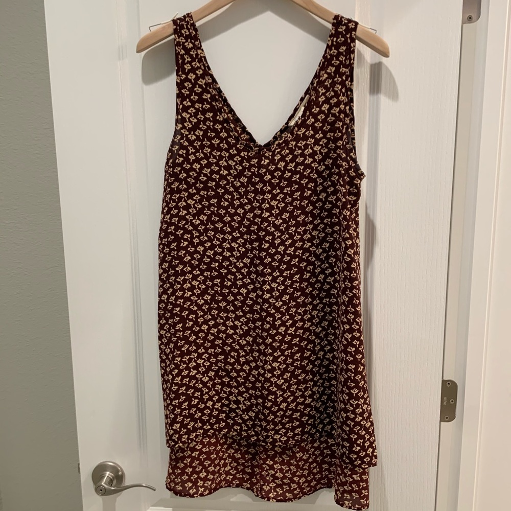 Nordstrom Painted Threads Chiffon High/Low Tunic